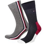 Tommy Hilfiger 2P Men Iconic Hidden Socks Grau/Blau Gr 39/42 Herren