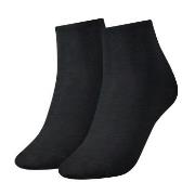 Tommy Hilfiger 2P Women Casual Short Sock Schwarz Gr 39/42 Damen
