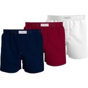 Tommy Hilfiger 3P Woven Boxers Marine/Rot Baumwolle Small Herren