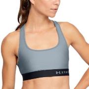 Under Armour BH Mid Crossback Sport Bra Grau/Blau Polyester Small Dame...