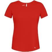 Under Armour Speed Stride Short Sleeve Rot Polyester Small Damen