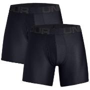 Under Armour 2P Tech 6in Boxers Schwarz Polyester Small Herren