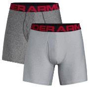 Under Armour 2P Tech 6in Boxers Grau Polyester Small Herren