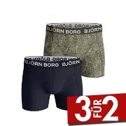 Björn Borg 2P Cotton Stretch Shorts 2112 Grün Baumwolle Small Herren