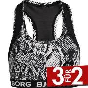 Björn Borg BH Performance Medium Top Sky Schwarz/Weiß 38 Damen