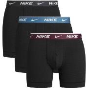 Nike 3P Everyday Essentials Cotton Stretch Boxer Schw/Weinrot Baumwoll...