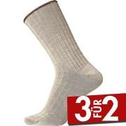 Egtved Wool No Elastic Rib Socks Beige Gr 45/48