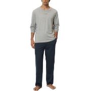 Marc O Polo Men Long Pyjama Set Marine/Grau Baumwolle Small Herren