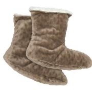 Damella Jaquard Fleece Slippers Grün Polyester Gr 35/37 Damen