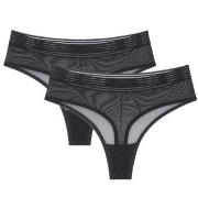 Triumph 2P Tempting Sheer Highwaist String Schwarz Polyester Small Dam...