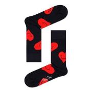 Happy Socks Jumbo Smiley Heart Schwarz gemustert Baumwolle Gr 41/46