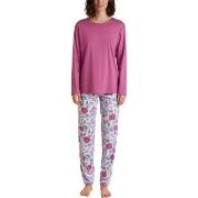 Calida African Dreams Pyjamas Rosa geblümt Baumwolle Small