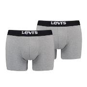 Levis 2P Men Solid Basic Boxer Brief Grau Baumwolle Small Herren