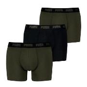 Puma 3P Men Everyday Boxer Schwarz/Grün Baumwolle Small Herren