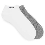 BOSS 2P Minipatetrn CC Ankle Socks Weiß/Grau Gr 39/42 Herren