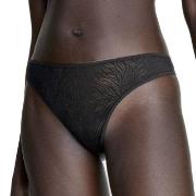 Calvin Klein Sheer Marquisette Lace Thong Schwarz Polyamid Small Damen