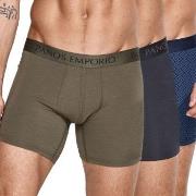 Panos Emporio 3P Base Bamboo Cotton Boxer Blau/Grün Medium Herren