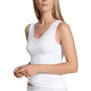 Calida Natural Comfort Lace Tank Top Weiß Baumwolle Small Damen