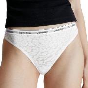 Calvin Klein Lace Thong Weiß Polyamid Small Damen