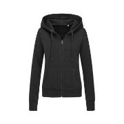 Stedman Active Hooded Sweatjacket For Women Schwarz Small Damen