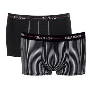 Sloggi 2P For Men Start Hip Schwarz Streif Baumwolle Small Herren