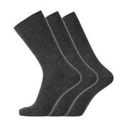 Dovre 3P Cotton No-Elastic Socks Dunkelgrau Gr 45/48 Herren