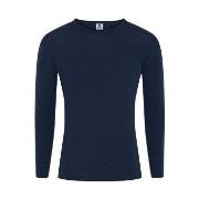 Dovre Wool Long Sleeve T-Shirt Marine Wolle Small Herren