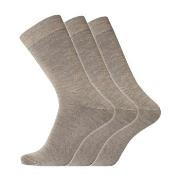 Dovre 3P No Elastic Twin Socks Beige Baumwolle Gr 45/48 Herren