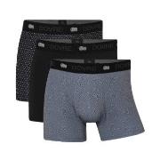 Dovre 3P Recycled Polyester Boxers Schwarz/Grau Polyester Small Herren