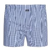 Jockey Woven Poplin Boxer Shorts Marine/Kariert Baumwolle Small Herren