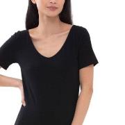 Mey Superfine Organic V-Neck T-Shirt Schwarz Baumwolle 38 Damen