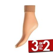 Decoy 2P Silky Ankle Socks Beige Polyamid One Size Damen