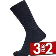 Egtved Wool No Elastic Rib Socks Marine Gr 45/48