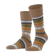 Burlington Country Fair Isle Wool Sock Braun must. Gr 40/46 Herren