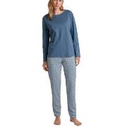 Calida Ornament Nights Pyjamas Blau/Blau Baumwolle Small Damen