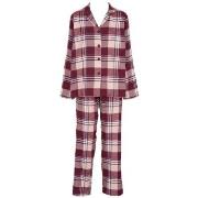 Missya Check Flannel Pyjama Rot/Weiß Baumwolle Small Damen