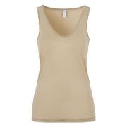 Damella Silk Tank Top Beige Seide Small Damen