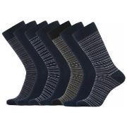 Dovre 7P Bamboo Socks Blau Muster Gr 45/48 Herren