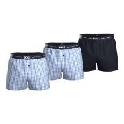 BOSS 3P Woven Boxers Blau Muster Baumwolle Medium Herren