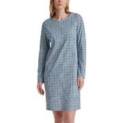 Calida Nights Long Arm Sleepshirt Hellblau Must Baumwolle Small Damen