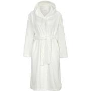 Damella Jaquard Fleece Hoodie Robe Weiß Polyester Large Damen