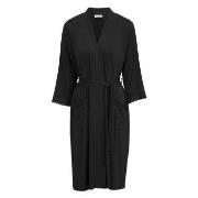 Damella Viscose Plain Lace Robe Schwarz Viskose Small Damen