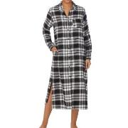 DKNY Just Checking In Maxi Sleepshirt Long Sleeve Schw/Kariert Large D...