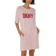 DKNY Less Talk More Sleep Short Sleeve Sleepshirt Rosa Viskose Small D...