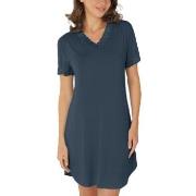 Lady Avenue Bamboo Nightdress SS Marine Bambus Small Damen