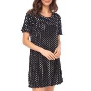 Lady Avenue Short Sleeve Bamboo Nightdress Schwarz Muster Bambus Mediu...