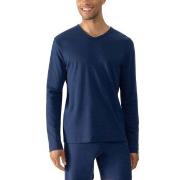 Mey Solid Night Long-Sleeved T-Shirt Dunkelblau Baumwolle Small Herren