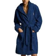 Polo Ralph Lauren Hooded Terry Bathrobe Marine Baumwolle L/XL Damen