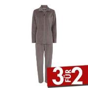 Decoy Velour Homewear Set Braun Small Damen