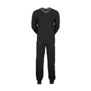 JBS V-Neck Jersey Pyjamas Schwarz Baumwolle Small Herren